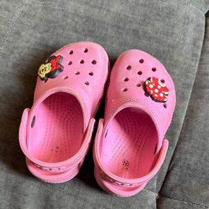 CROCS Kids Pink Sandals with Character Charms